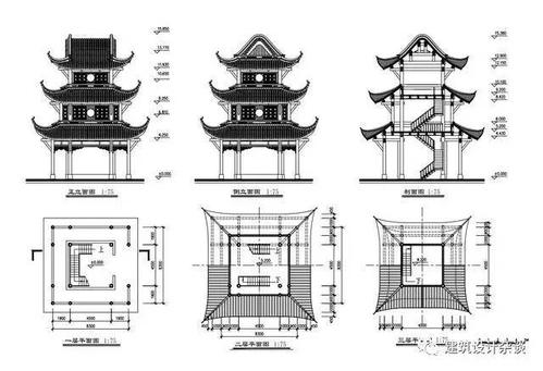 [分享]中式風(fēng)格古建筑四合院圖紙資料下載