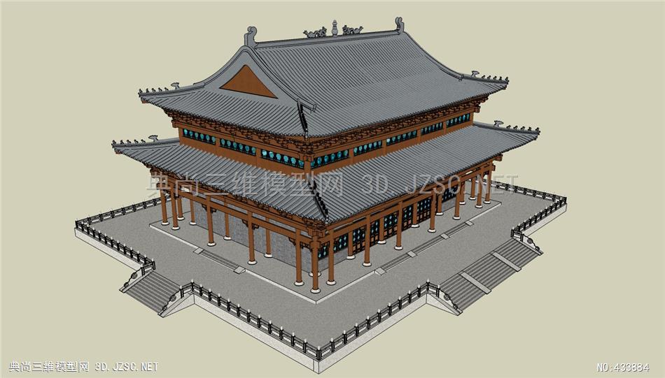 某財神殿建筑設計cad全套施工圖_廟宇建筑_土木在線
