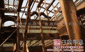 徽派古建筑群北京白羊溝度假村現(xiàn)場施工展示