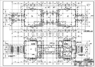 某地2層框架結構服務中心 一段 建筑設計施工圖